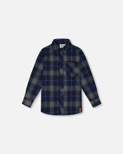 Deux Par Deux Kids'  In Plaid Blue, Grey & Navy