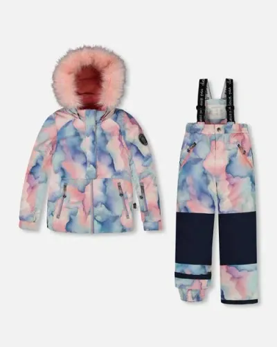 Deux Par Deux Kids'  In Printed Pastel Watercolor