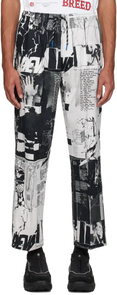 Deva States Black Printed Easy Trousers