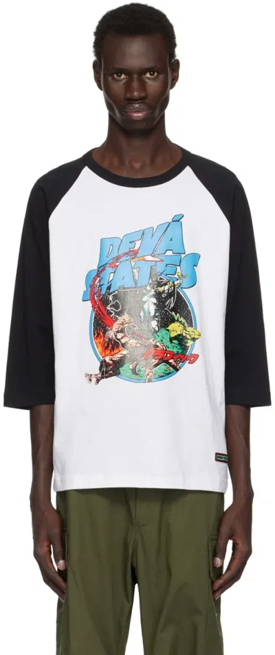 Deva States White & Black Raglan Axe T-shirt