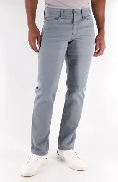 Devil-dog Dungarees Slim Straight Leg Stretch Jeans In Gray Beard