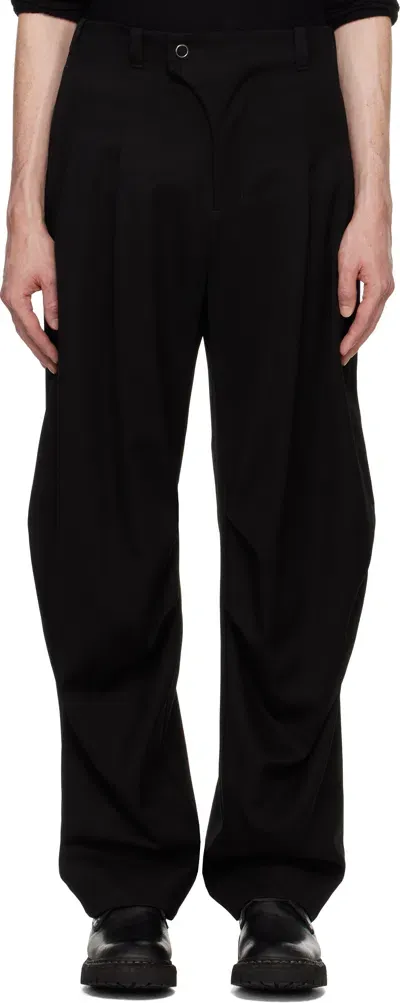 Devoa Black Baggy Trousers