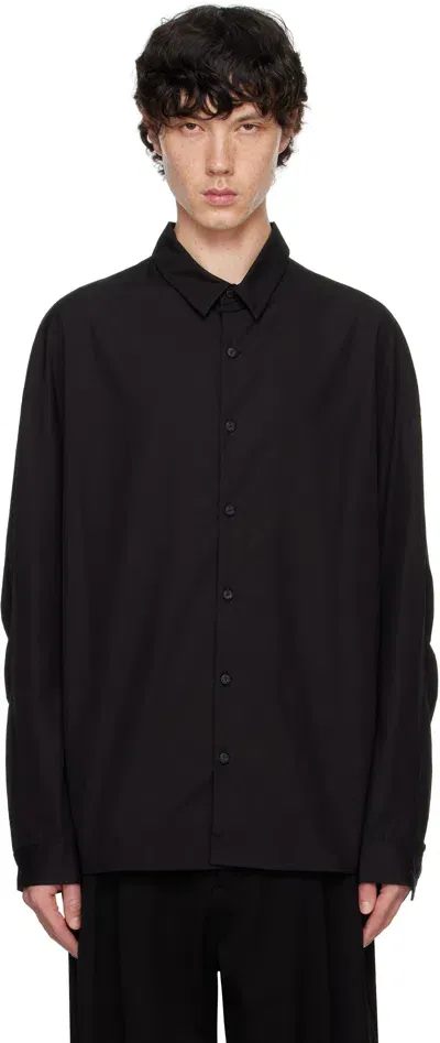 Devoa Black Poplin Shirt