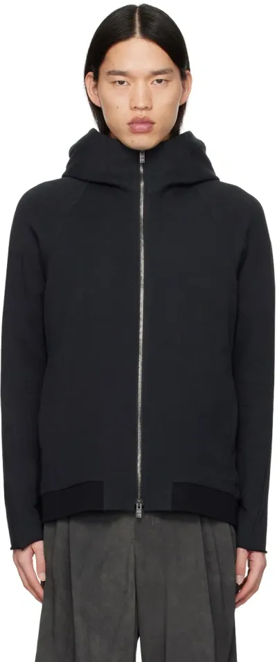 Devoa Black Zip Hoodie