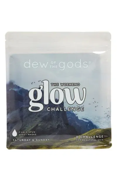 Dew Of The Gods The Weekend Glow Challenge Face Mask Set In White