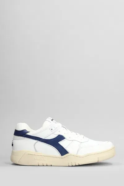 Diadora B.560 Used Sneakers In White Leather In White 1