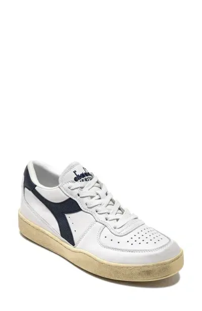 Diadora Panelled Leather Sneakers In White