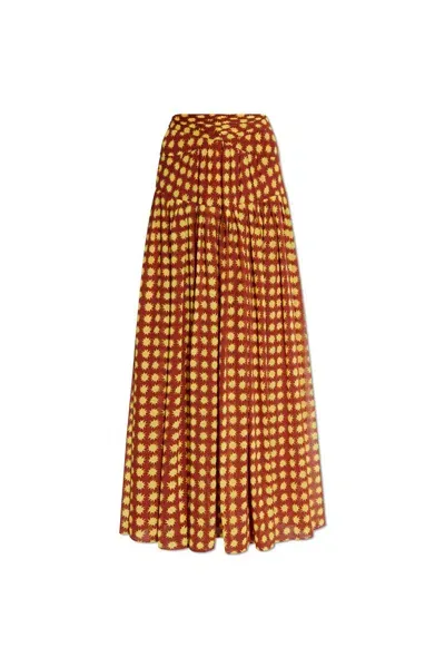 Diane Von Furstenberg Amira Long Skirt In Multi