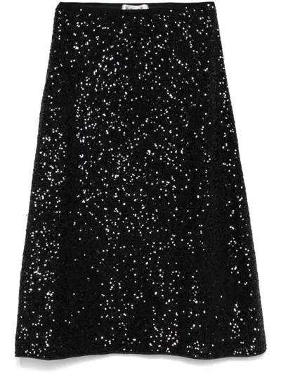 Diane Von Furstenberg Araminta Midi Skirt In Black