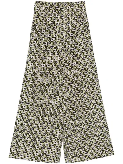 Diane Von Furstenberg Bellini Palazzo Pants In Green