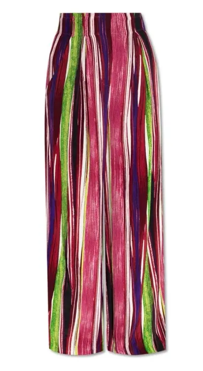 Diane Von Furstenberg Bellini Striped Palazzo Pants In Multi