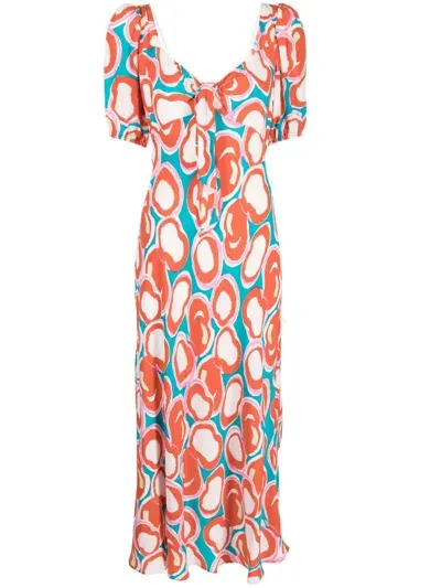 Diane Von Furstenberg Teagan Midi Dress In Weiss