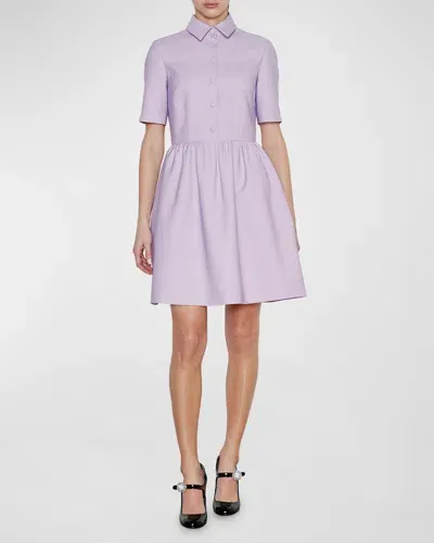 Dice Kayek Button-front Fit-and-flare Shirtdress In Pink