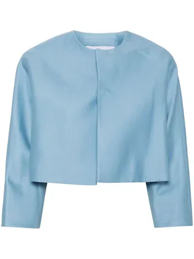 Dice Kayek Cropped Jacket In Blau