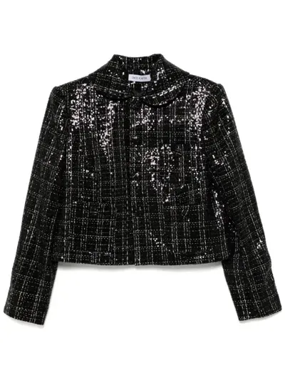 Dice Kayek Cropped Tweedjacket In Black