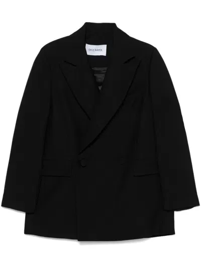 Dice Kayek Double-breasted Blazer In Black