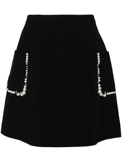 Dice Kayek Embellished Mini Skirt In Black