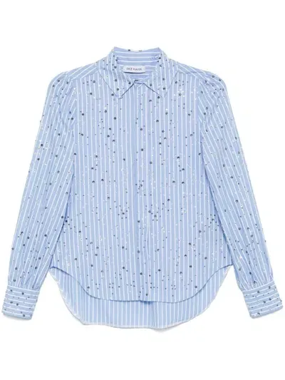 Dice Kayek Embellished Stripe Shirt In Blue