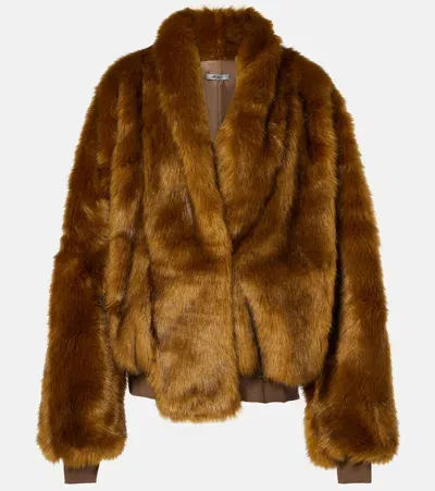 Didu Faux Fur Jacket In Brown