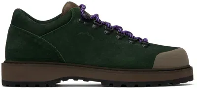 Diemme Green Cornaro Boots In Deep Forest Suede