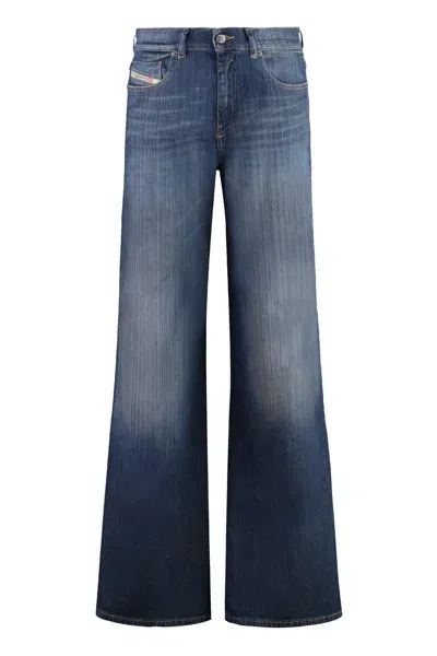 Diesel 1978 D-akemi Bootcut Jeans In Blu Denim