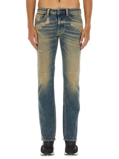 Diesel 1985 Larkee Distressed Straight Jeans In Blue