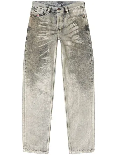 Diesel 1988 D-ark-s7 Wide-leg Jeans In Grey