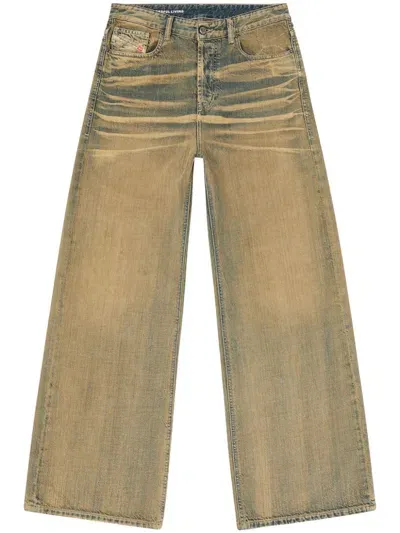 Diesel 1996 D-sire Wide-legged Jeans In 蓝色