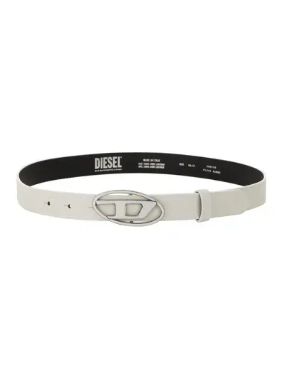 Diesel "b-1dr" Belt In Silver