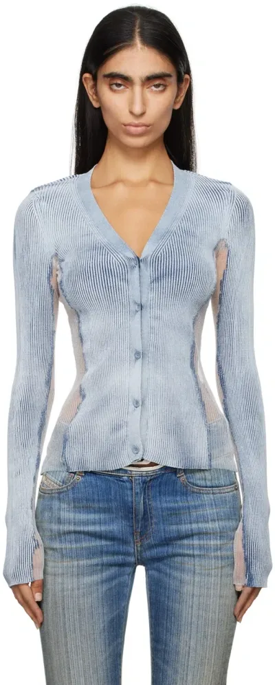 Diesel Blue M-afaldo Cardigan In 8ny