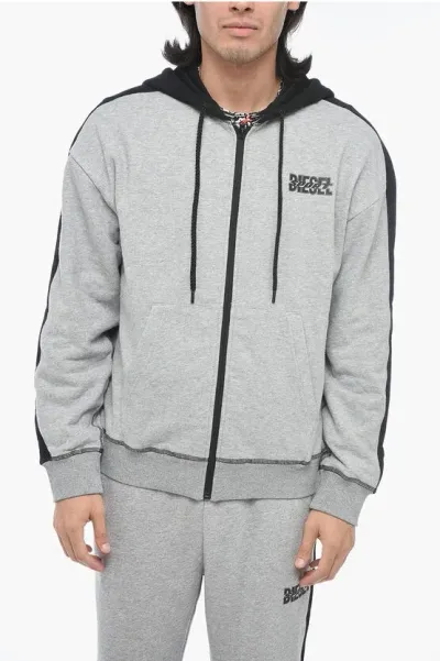 Diesel Brushed Cotton Amst-abram-ht32 Zipped Hoodie