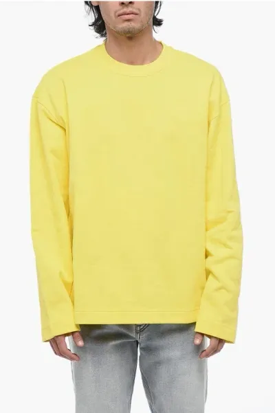 Diesel Brushed Cotton S-macsis-od Sweatshirt In Yellow