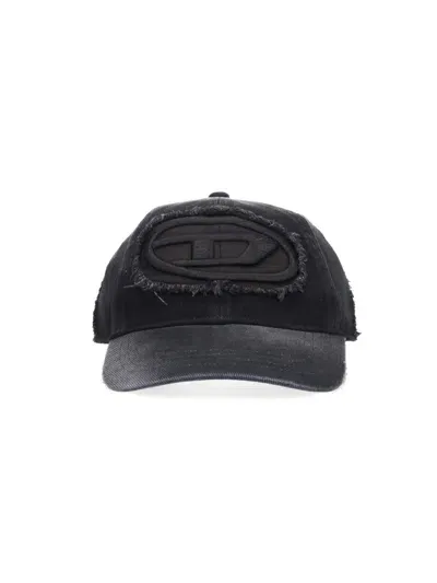 Diesel 'c-orson' Logo Baseball Cap In Black  