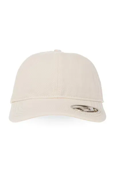 Diesel C-plak Baseball Cap  In White