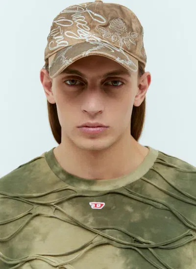 Diesel C-thyne Baseball Cap In Brown