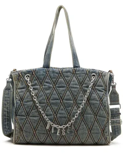 Diesel Charm-d Tote Bag In Blue