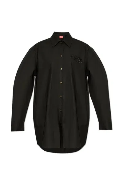 Diesel D-dalis Shirt Dress In Black