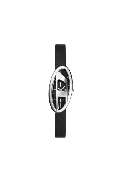 Diesel D-era Two -hand Black Leather Watch