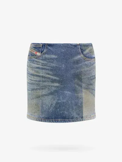 Diesel De-pra Mini Skirt In Blue