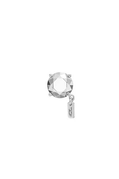 Diesel Diamond Cut Sterling Silver Stud Earring