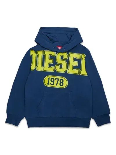 Diesel Kids' Franci Hoodie In Blue