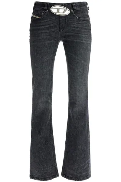 Diesel Iamante Jeans With Oval In Gray