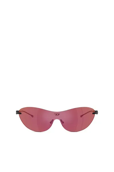 Diesel Iconic Oval Sunglasses In Violet