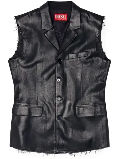 Diesel J-phox Waistcoat In Black