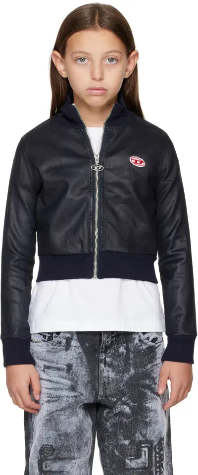 Diesel Kids Navy Semmy-ne Jjj Bomber Jacket In K01