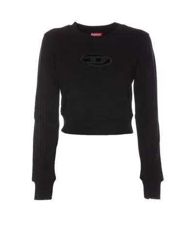 Diesel Logo Slimmy-od Sweatshirt In Xx Black