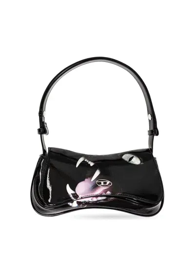 Diesel Play Zipped Shoulder Bag In Black