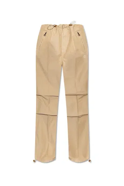 Diesel P-diamanda Wide-leg Trousers In Neutrals