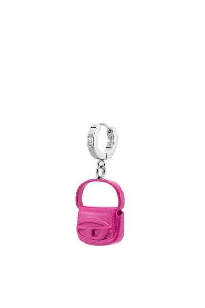 Diesel Pink Stainless Steel Drop Earring