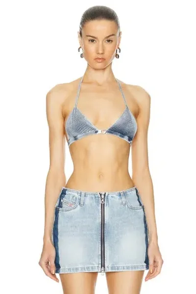 Diesel Teale Bra Top In Denim